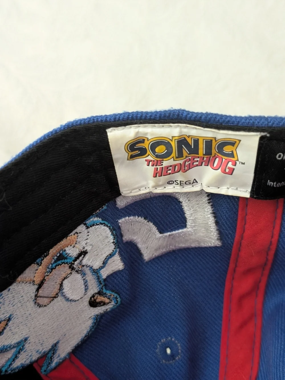 Cotton snapback baseball cap, Sonic the Hedgehog by SEGA, vintage 1990s